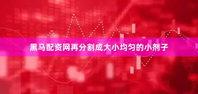 黑马配资网再分割成大小均匀的小剂子